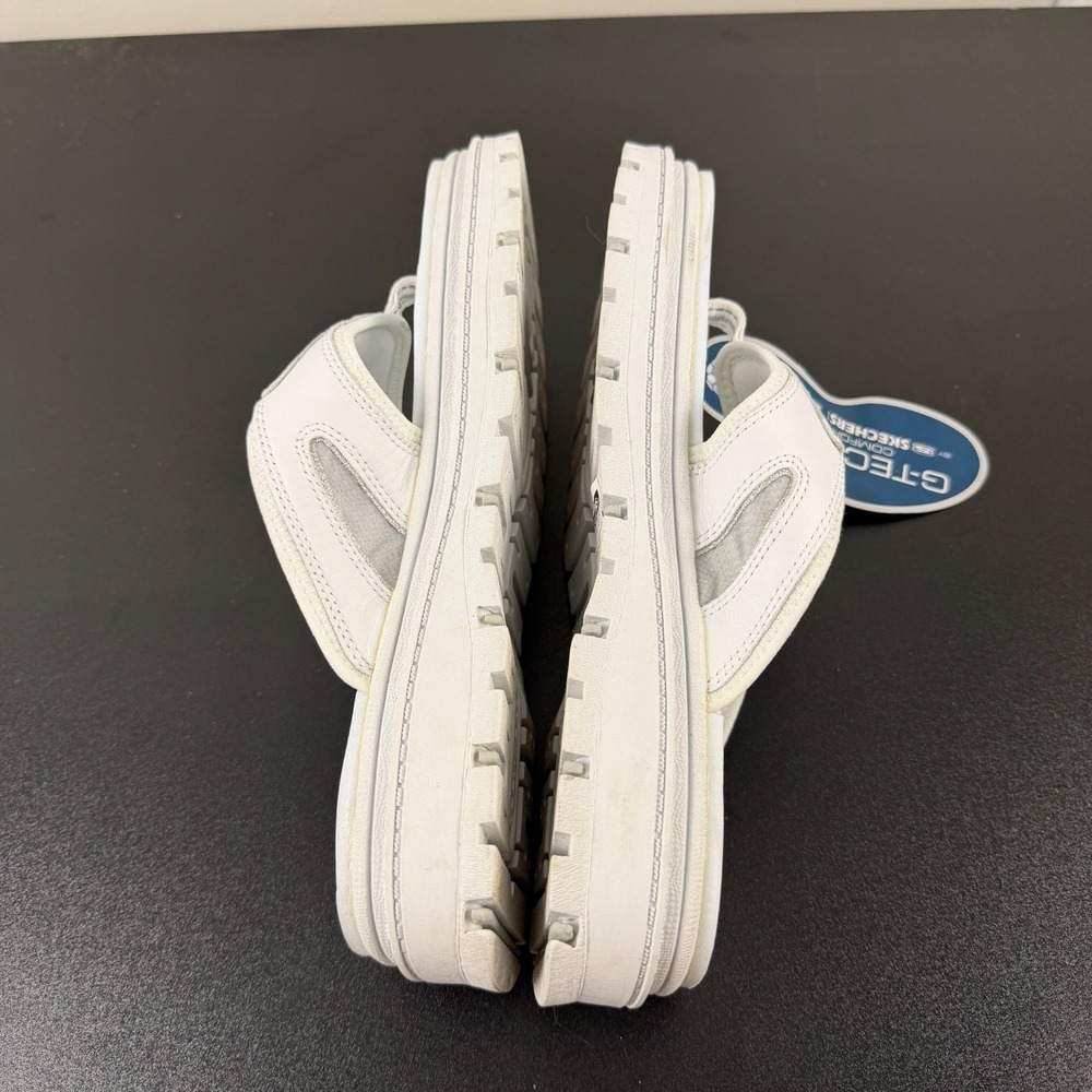 Skechers G-Tech Thong Sandals Women's 10 White Comfort Platform Flip Flops Y2K - Picture 12 of 16